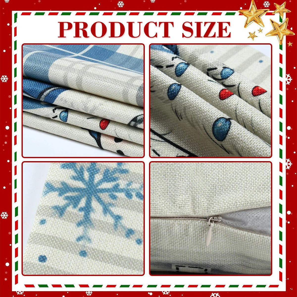 Festive Santa Claus & Snowman Pillowcase Decor - Image 24