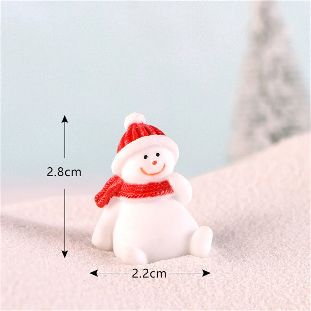 Charming Mini Christmas Ornaments: Santa, Snowman & Tree - Image 6