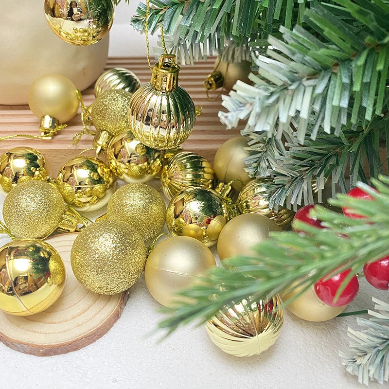 24-Piece Shatterproof Christmas Tree Ball Ornaments - Image 21