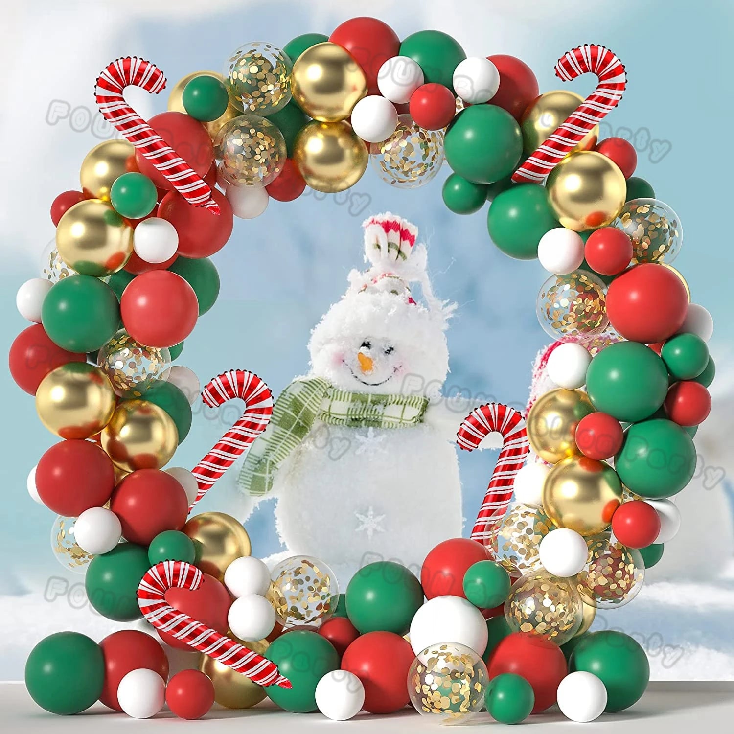 Festive Christmas Balloon Garland and Candy Canes - Image 14