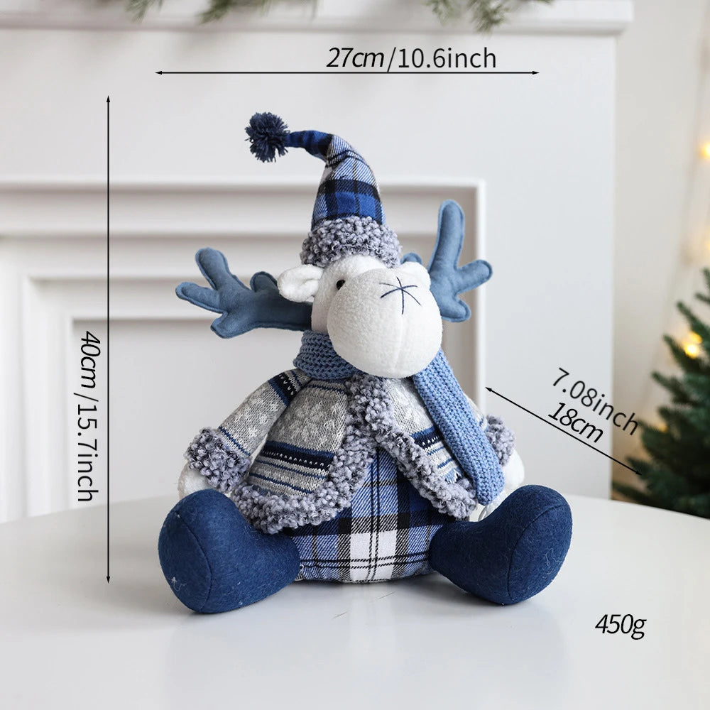 Charming Christmas Deer Gnome Plush Decor - Image 2