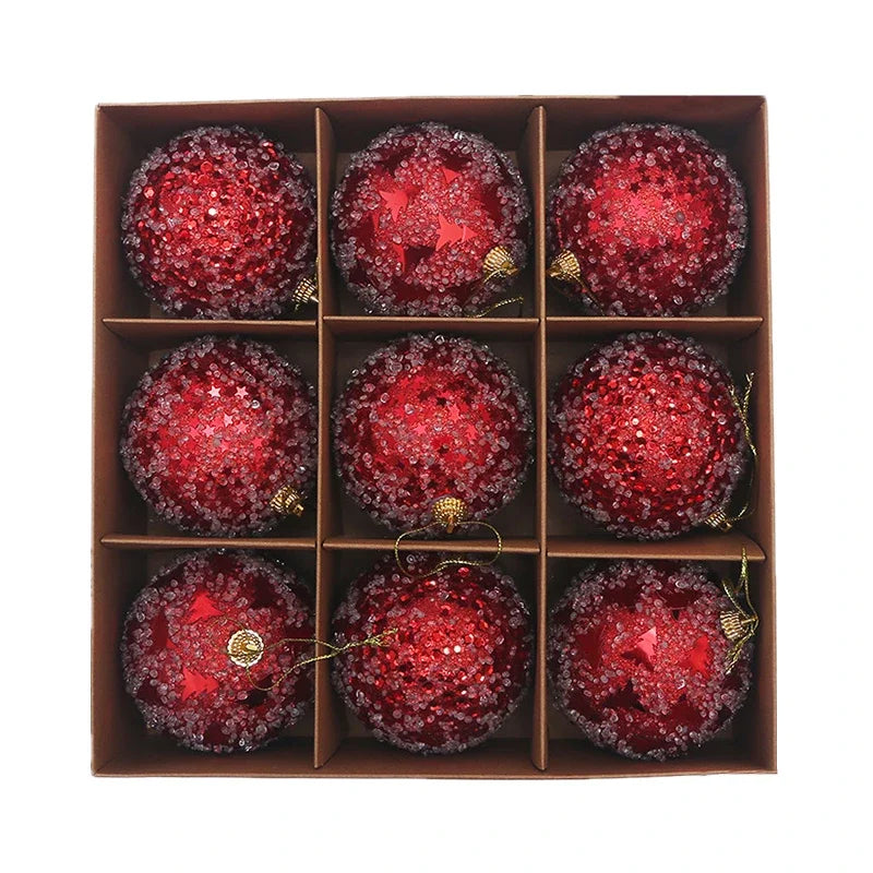 Stunning Crystal Christmas Tree Ornaments - 8cm