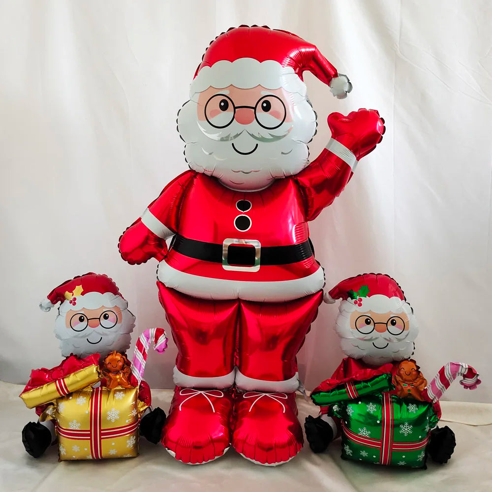 Festive Large Christmas Nutcracker & Snowman Balloons - Image 3