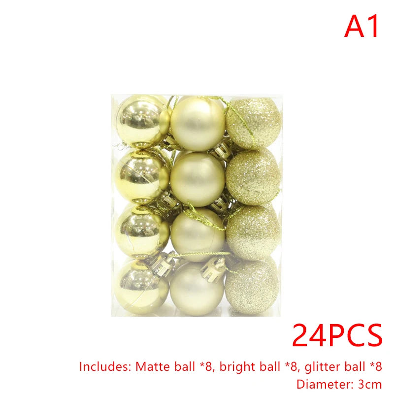 24 Shatterproof Christmas Ball Ornaments Set - Image 5