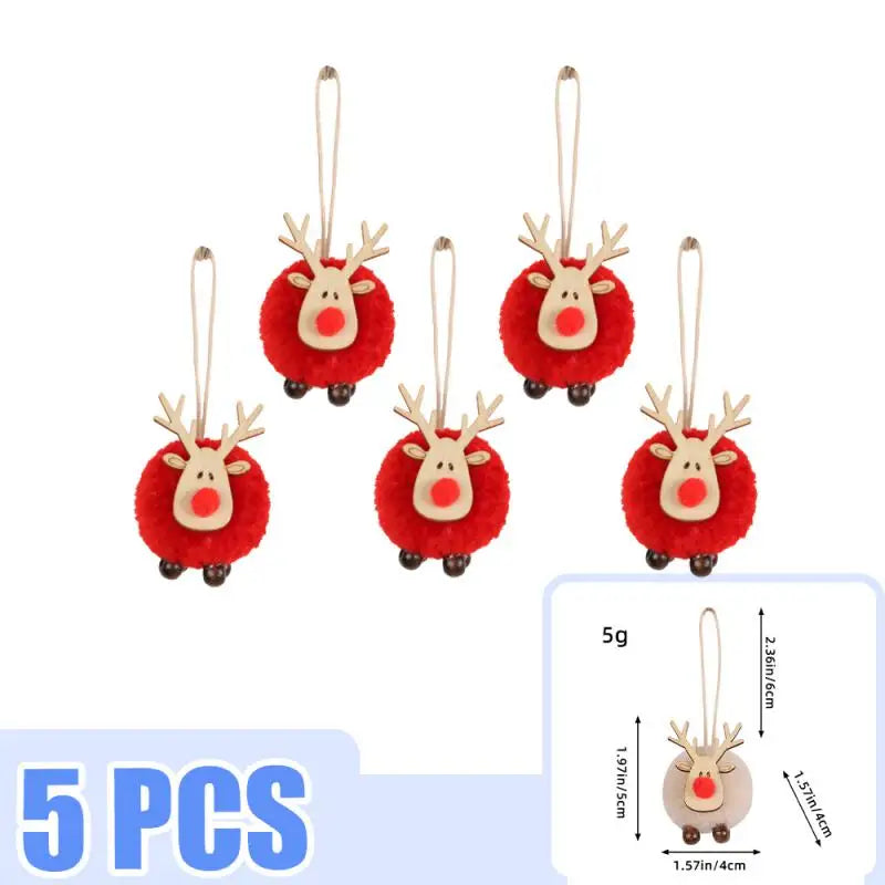 Charming Fawn Fur Ball Elk Ornament for Christmas - Image 13