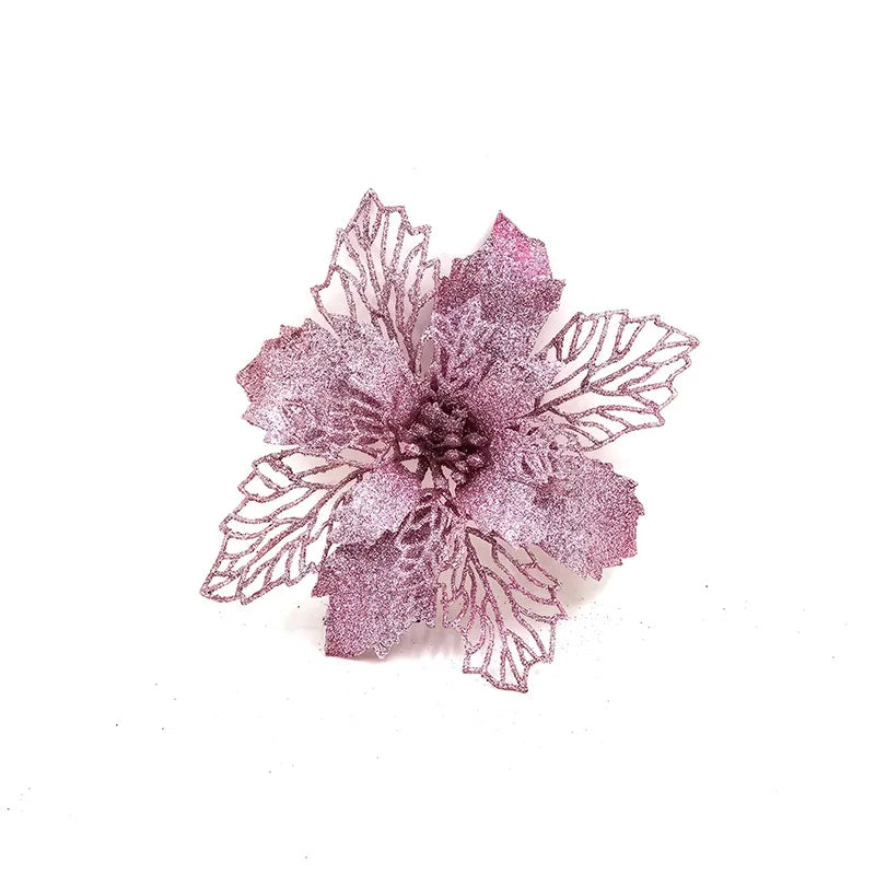 Glittering Christmas Flower Tree Ornaments - 5/1pcs - Image 30