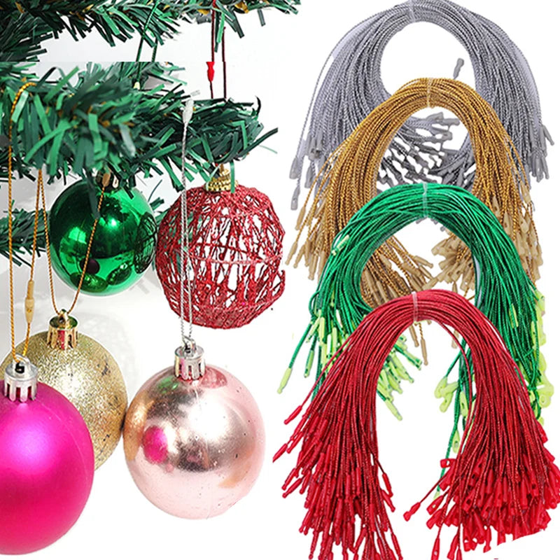 100pcs Christmas Hanging Strings for Ornaments