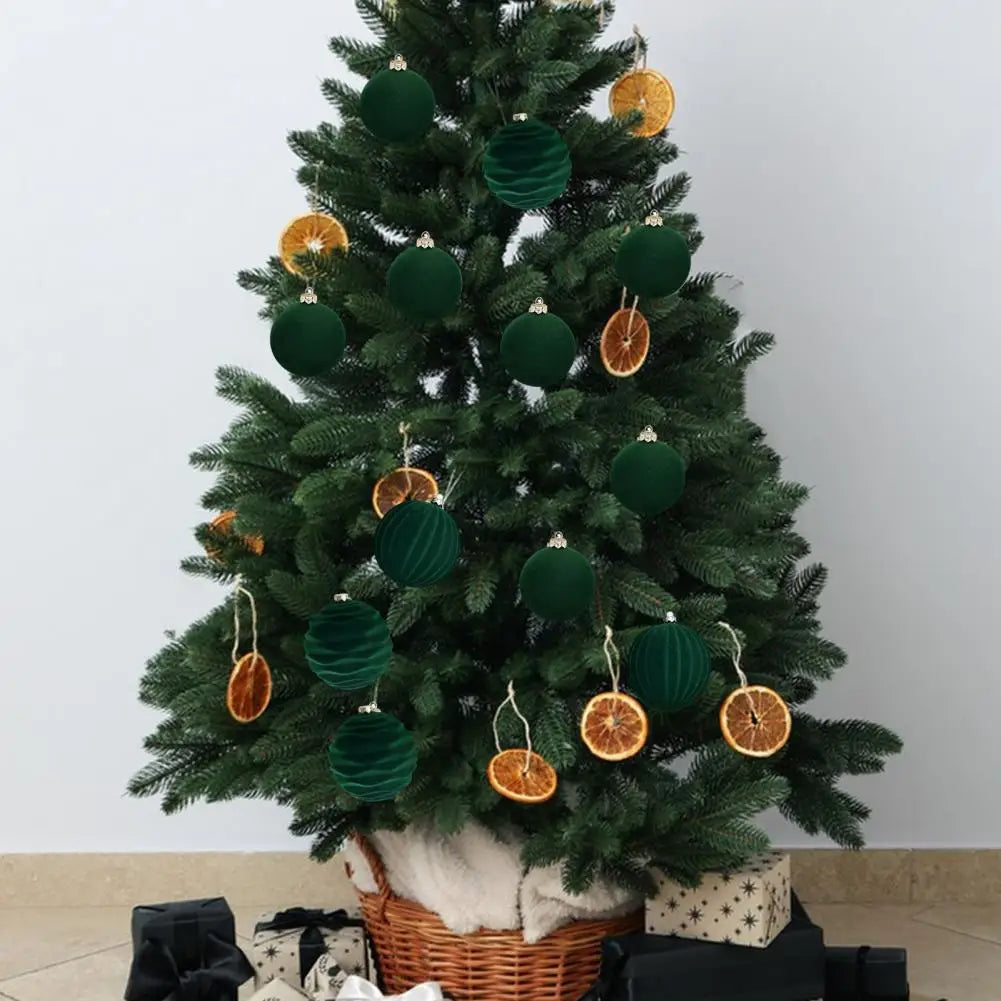 Elegant Shatterproof Velvet Christmas Ball Ornaments - Set of 12 - Image 5