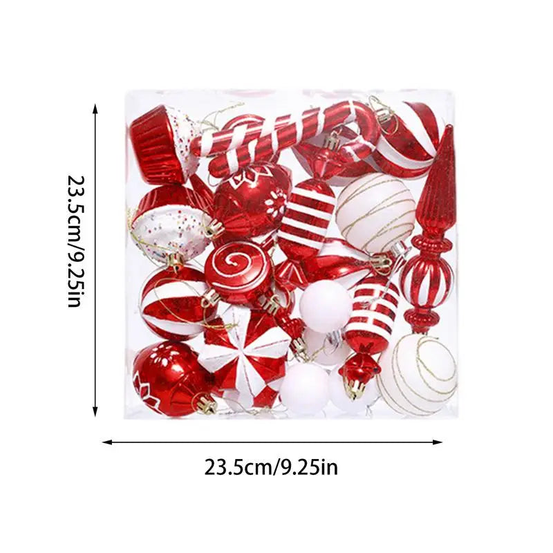 Vibrant Candy Cane Christmas Tree Ornaments Set - Image 8