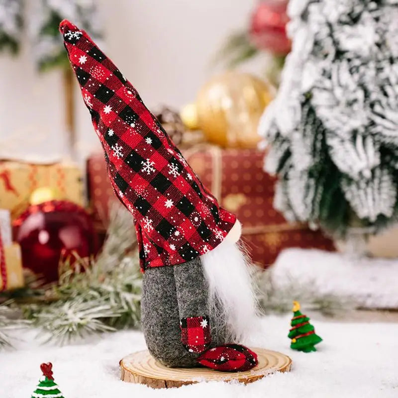 Festive Swedish Tomte Gnomes with Buffalo Plaid - Image 6