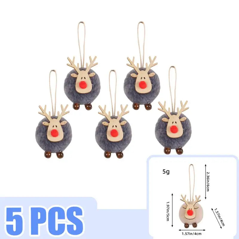 Charming Fawn Fur Ball Elk Ornament for Christmas - Image 10