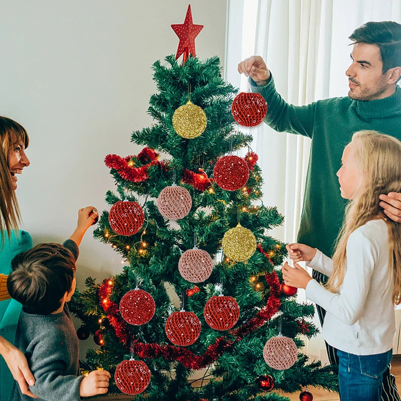 Elegant Gold Christmas Balls for Tree Decor - Image 32