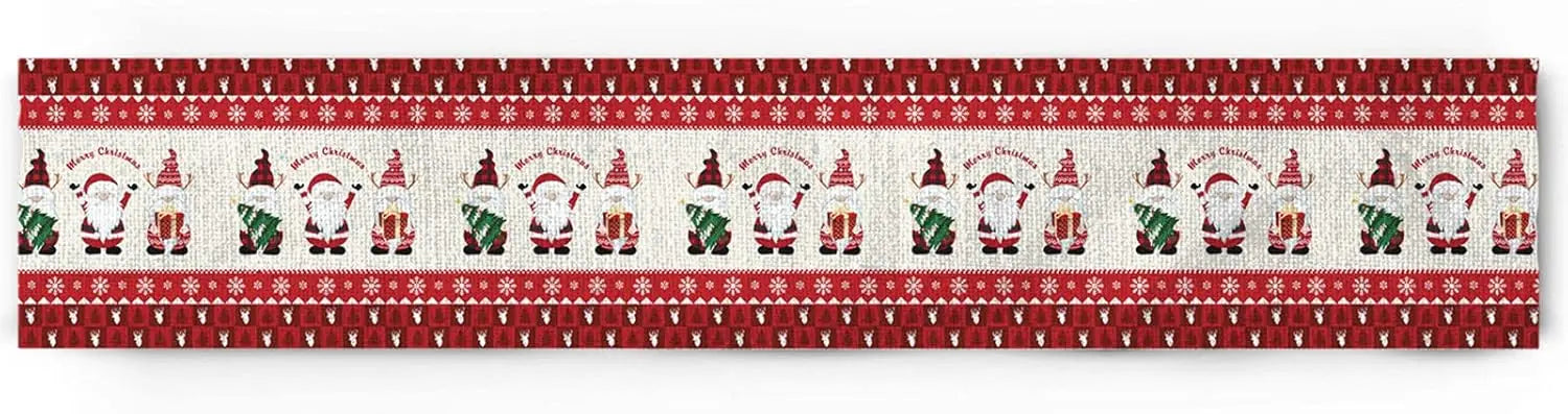 Festive Gnome Snowflake Table Runner for Christmas - Image 4
