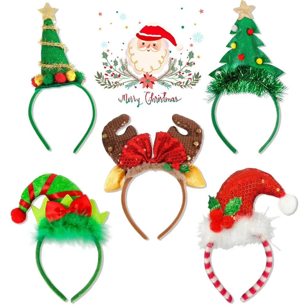 Festive Christmas Antler Headband for Holiday Cheer