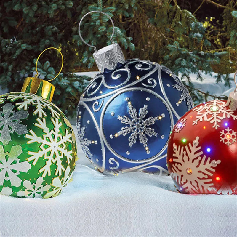 60CM Giant Inflatable Christmas Ball for Outdoor Decor - Image 5