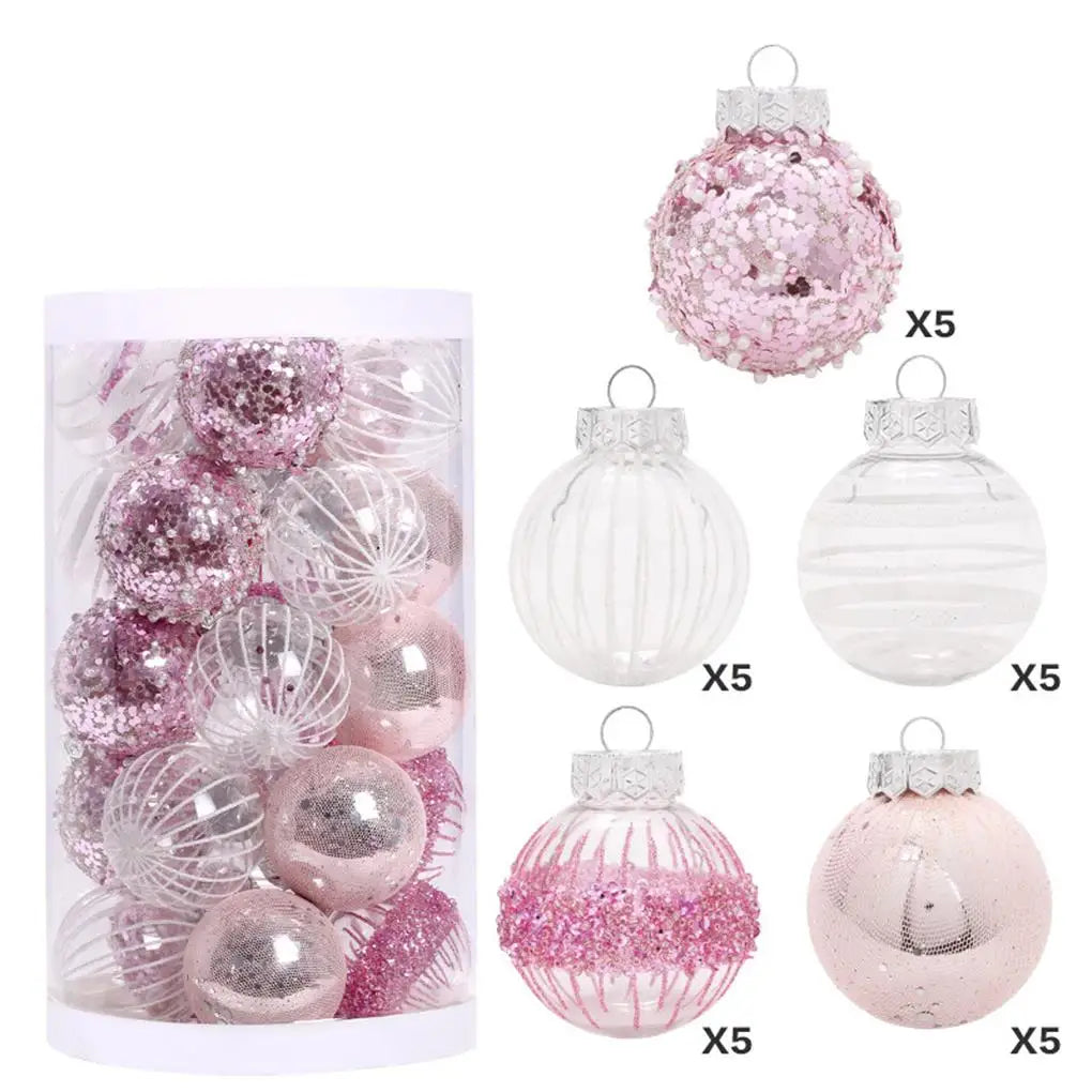Elegant Plastic Christmas Ball Ornament Set - Image 11
