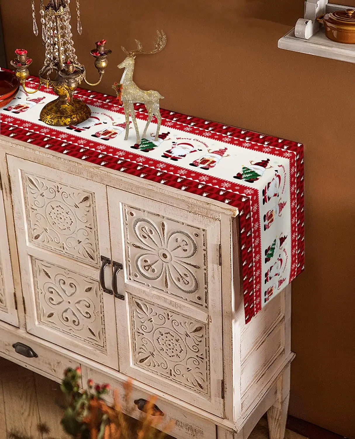 Festive Gnome Snowflake Table Runner for Christmas - Image 15