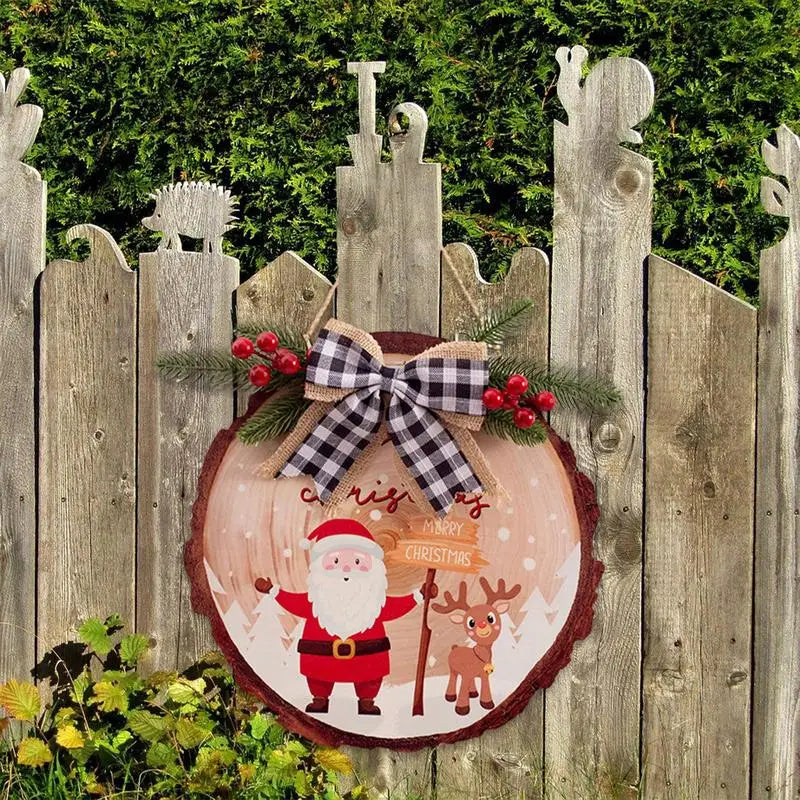 Charming Merry Christmas Wooden Door Hanging Sign - Image 15