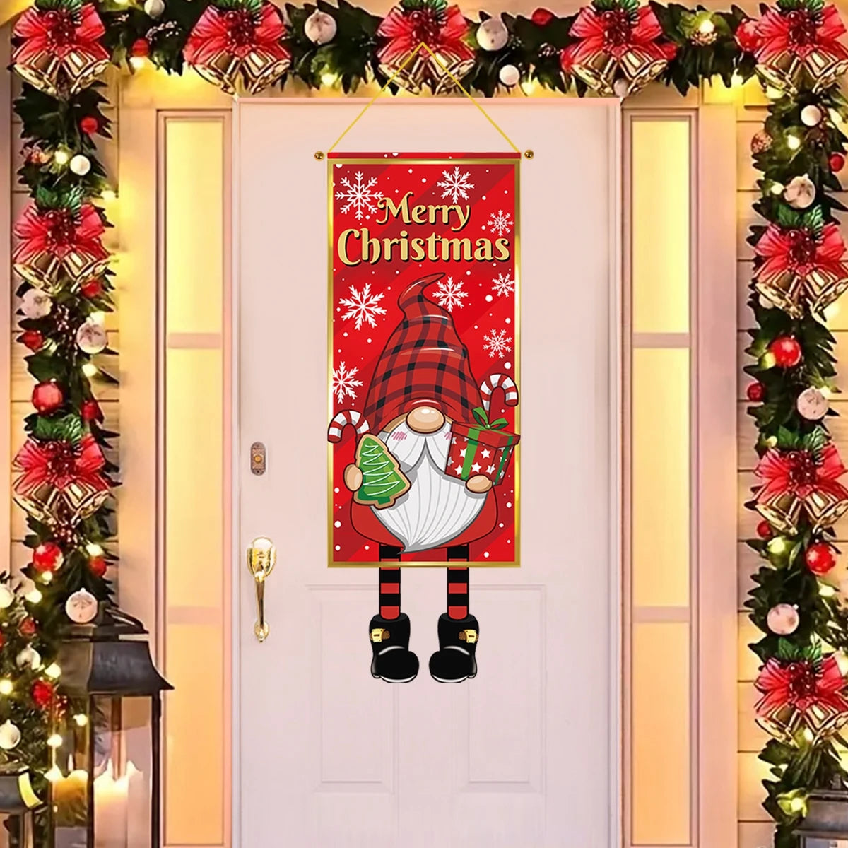 Festive Christmas Hanging Flags for Home Decor - Image 18