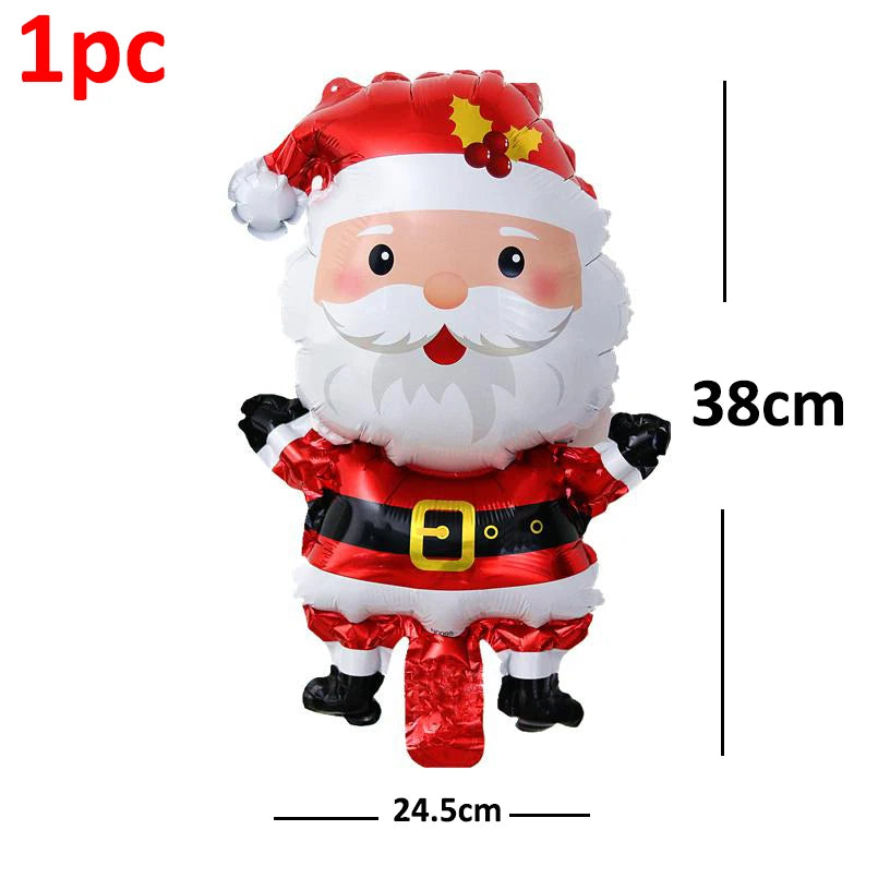 Festive Santa & Gingerbread Foil Balloons for Christmas - Image 14