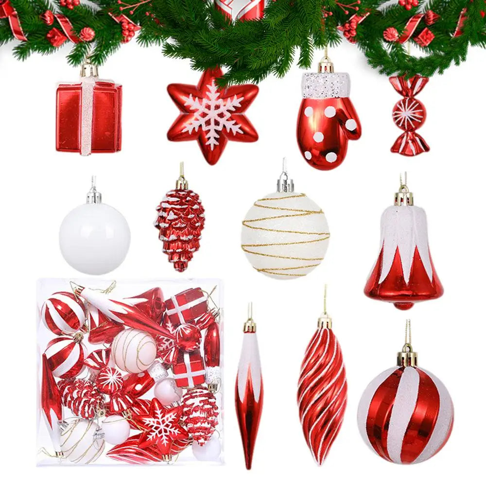 Vibrant Candy Cane Christmas Tree Ornaments Set - Image 4