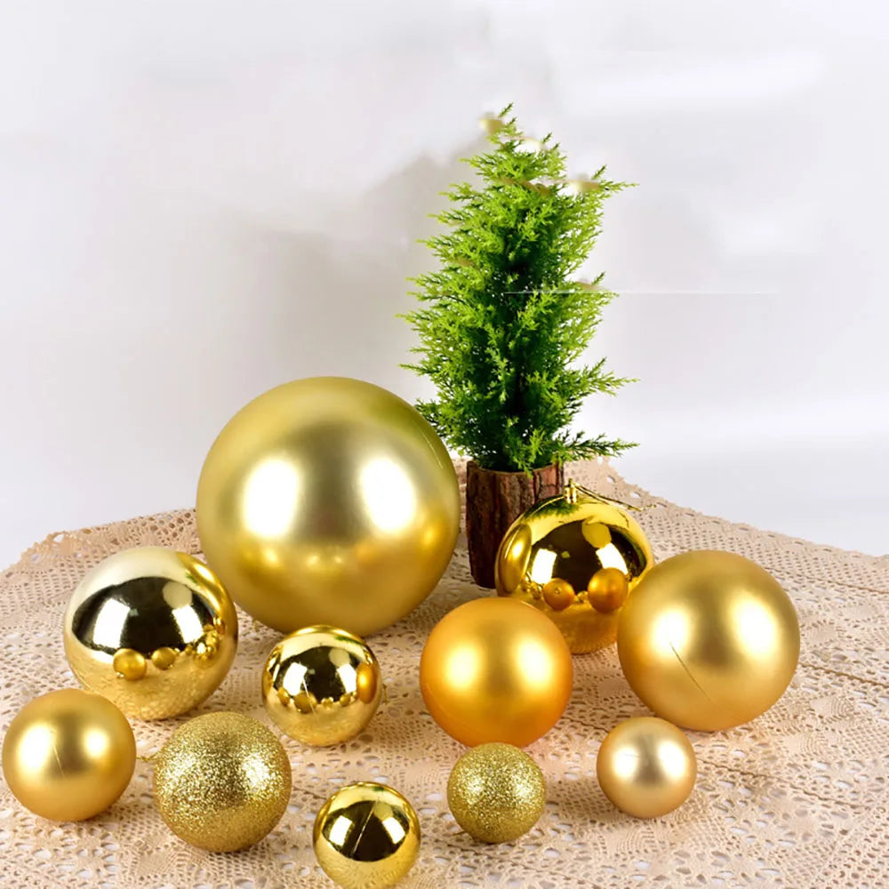 Sparkling Gold Christmas Decorative Hanging Ornaments - Image 28