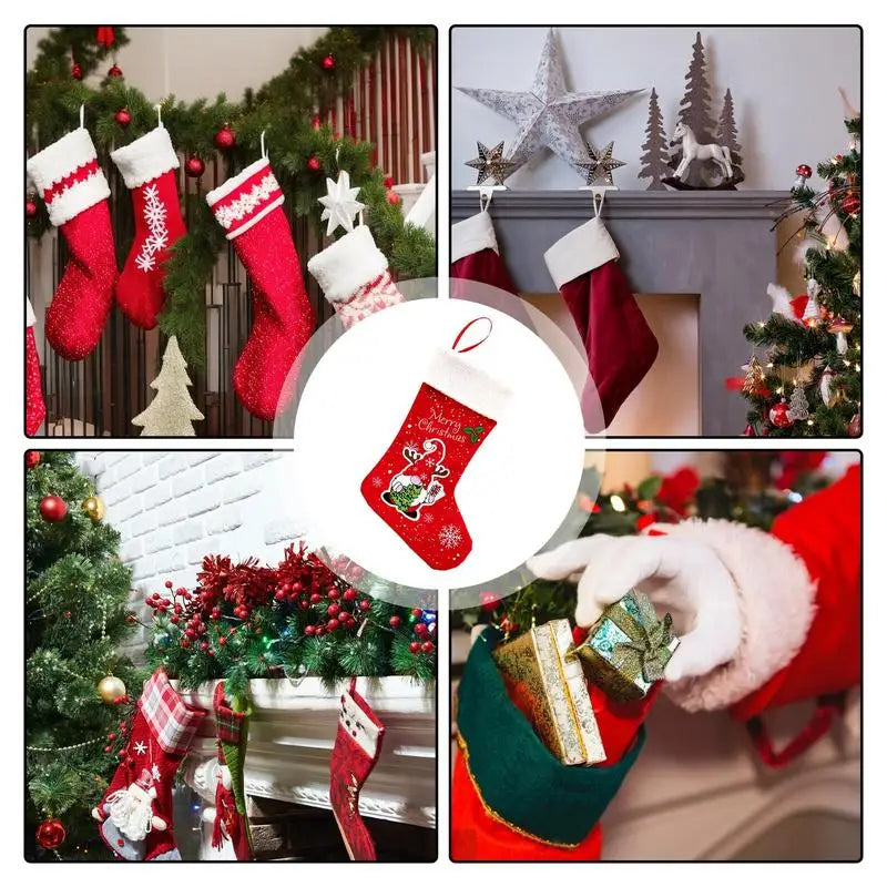 Charming Santa Gnome Christmas Stockings for Festive Cheer - Image 10
