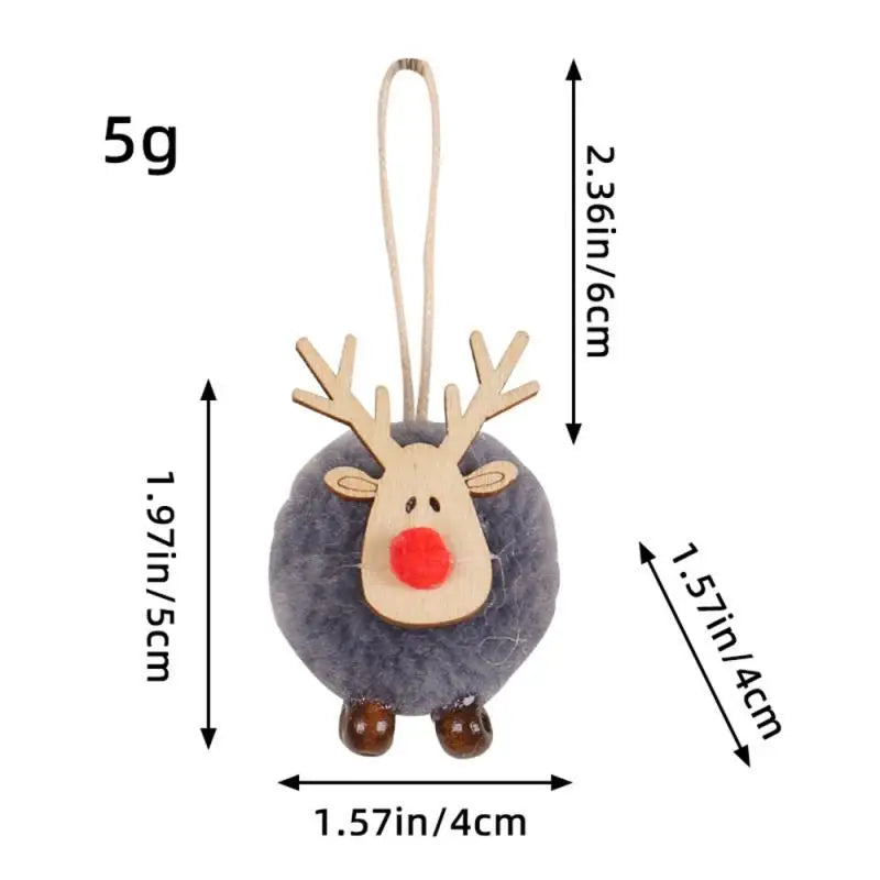 Charming Fawn Fur Ball Elk Ornament for Christmas - Image 22