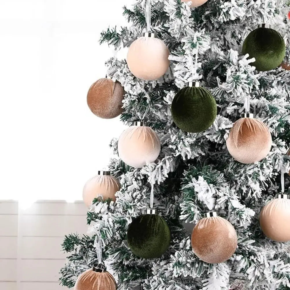 15ct Velvet Flocked Christmas Ball Ornaments - Image 5