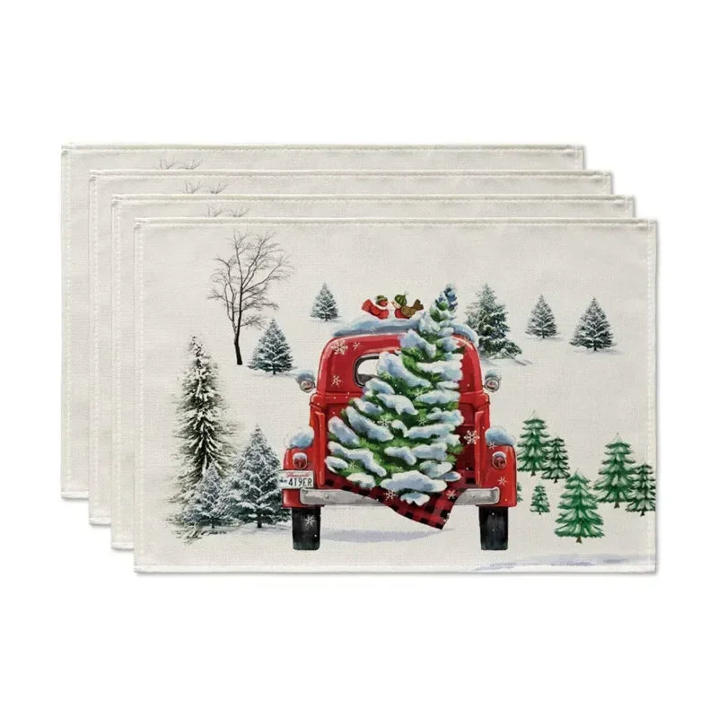 Charming Christmas Table Placemats - 4-Pack - Image 2