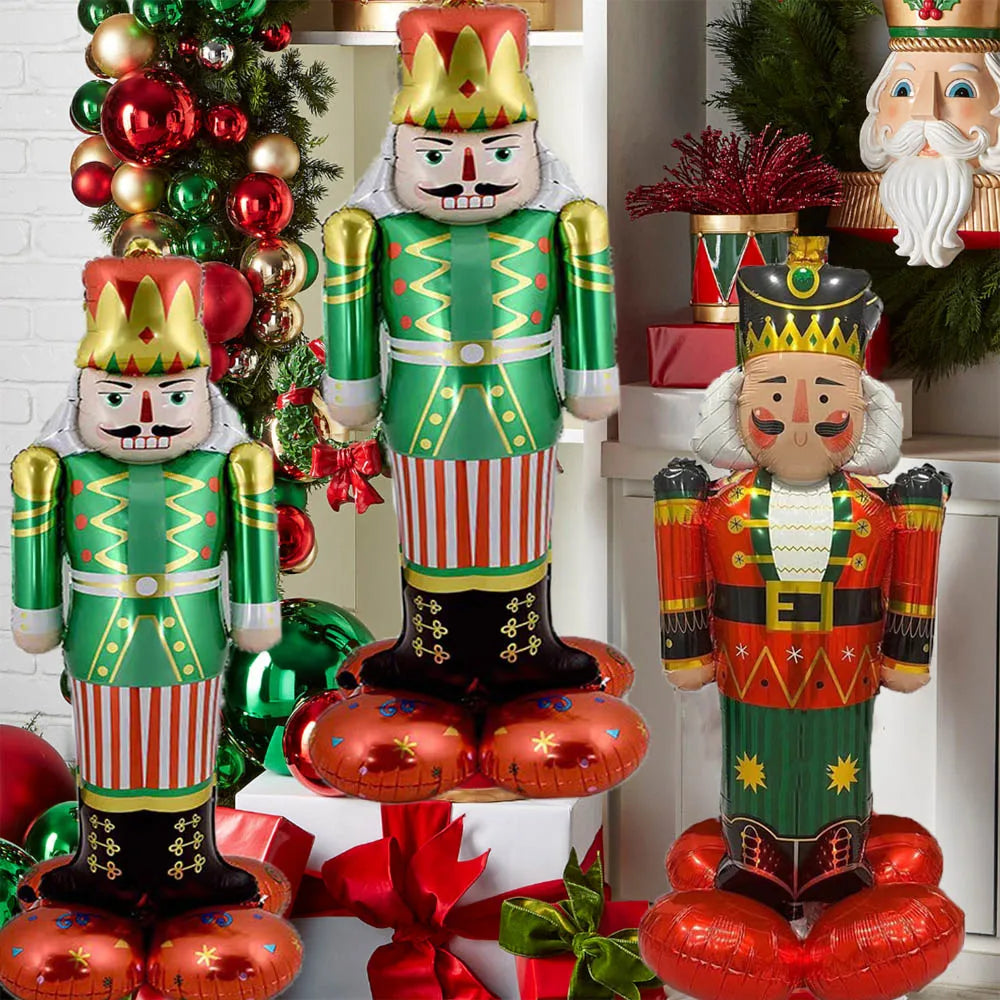 Festive Large Christmas Nutcracker & Snowman Balloons