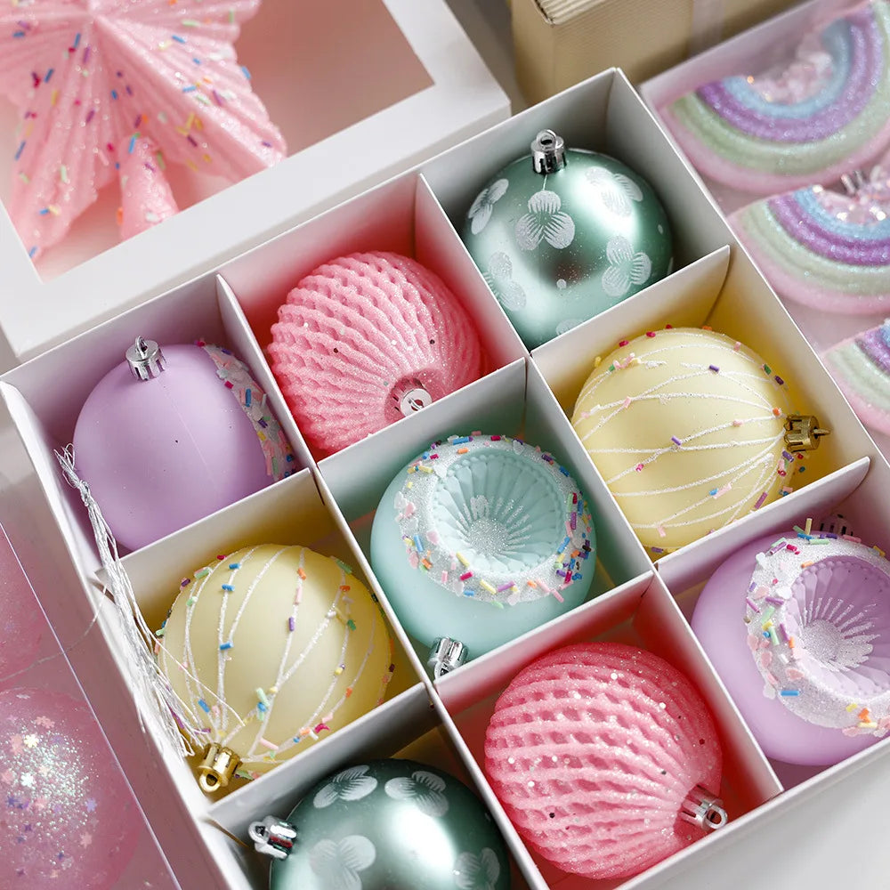 Colorful Xmas Ball Ornaments for Festive Decor