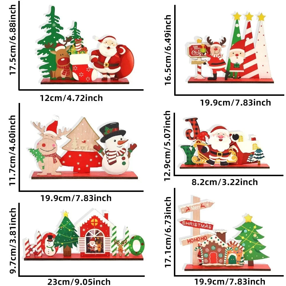 Charming Christmas Wooden Ornaments for Festive Decor - Image 20
