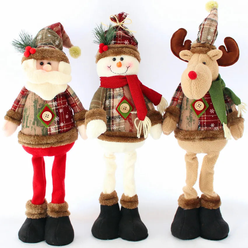 Festive Santa & Snowman Plush Decor for Kids - Image 7