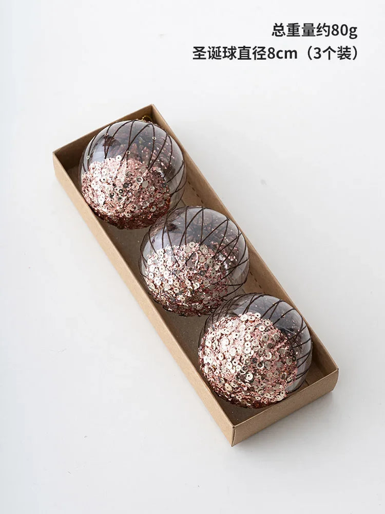 Elegant Transparent Christmas Ball Ornaments - 3/4/6 pcs - Image 29