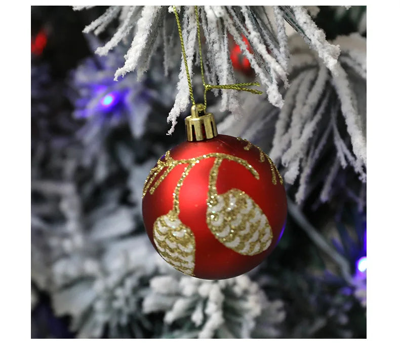 Vibrant 12pcs Christmas Ball Ornaments Set - Image 17