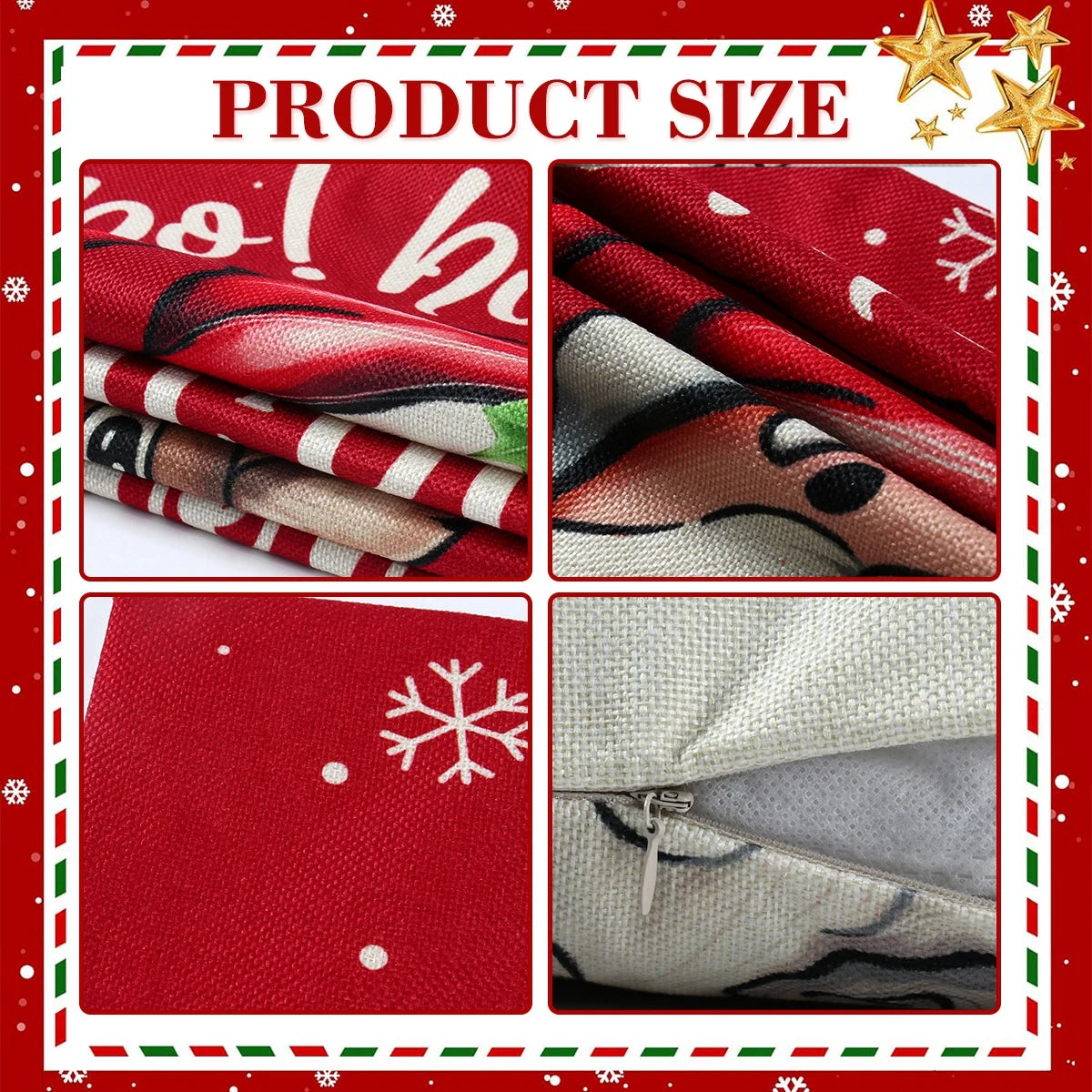Festive Santa Claus & Snowman Pillowcase Decor - Image 17