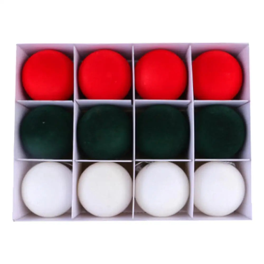 Shatterproof Flocked Christmas Tree Ornament Set - Image 5