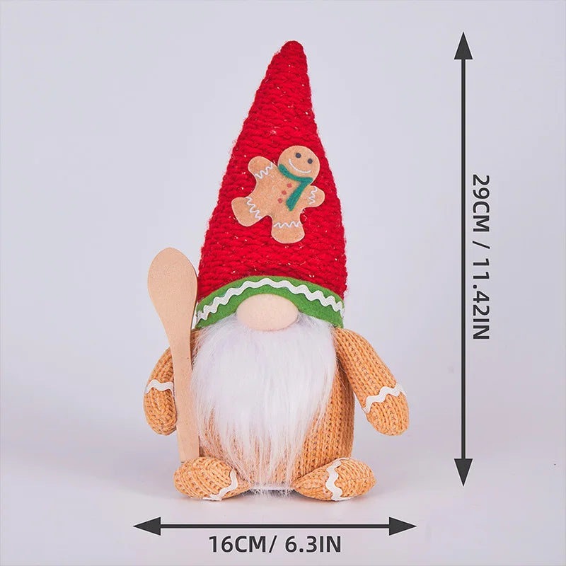 Charming Handmade Christmas Gnome Plush Ornaments - Image 5