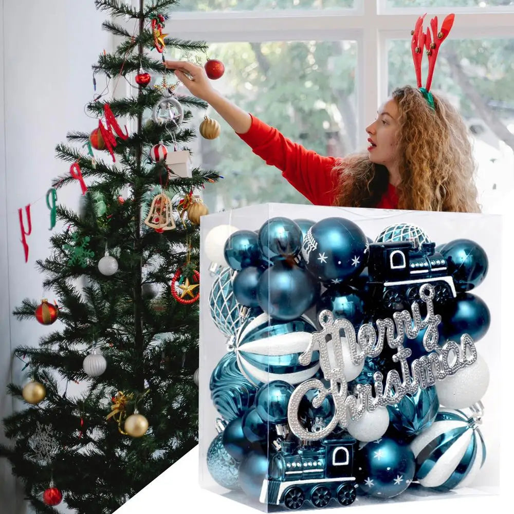 65Pcs Shatterproof Christmas Ball Decor Set - Image 13