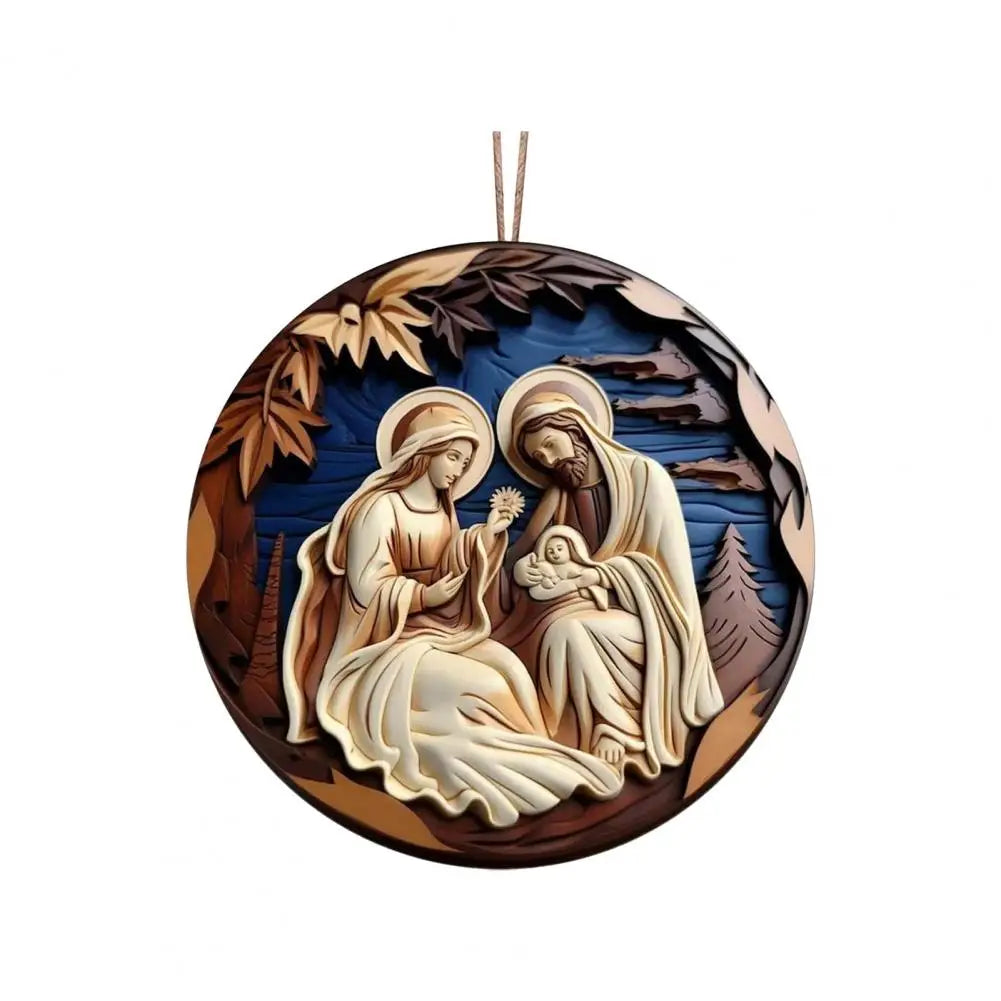 Nativity Scene Acrylic Ornaments for Christmas Decor - Image 2