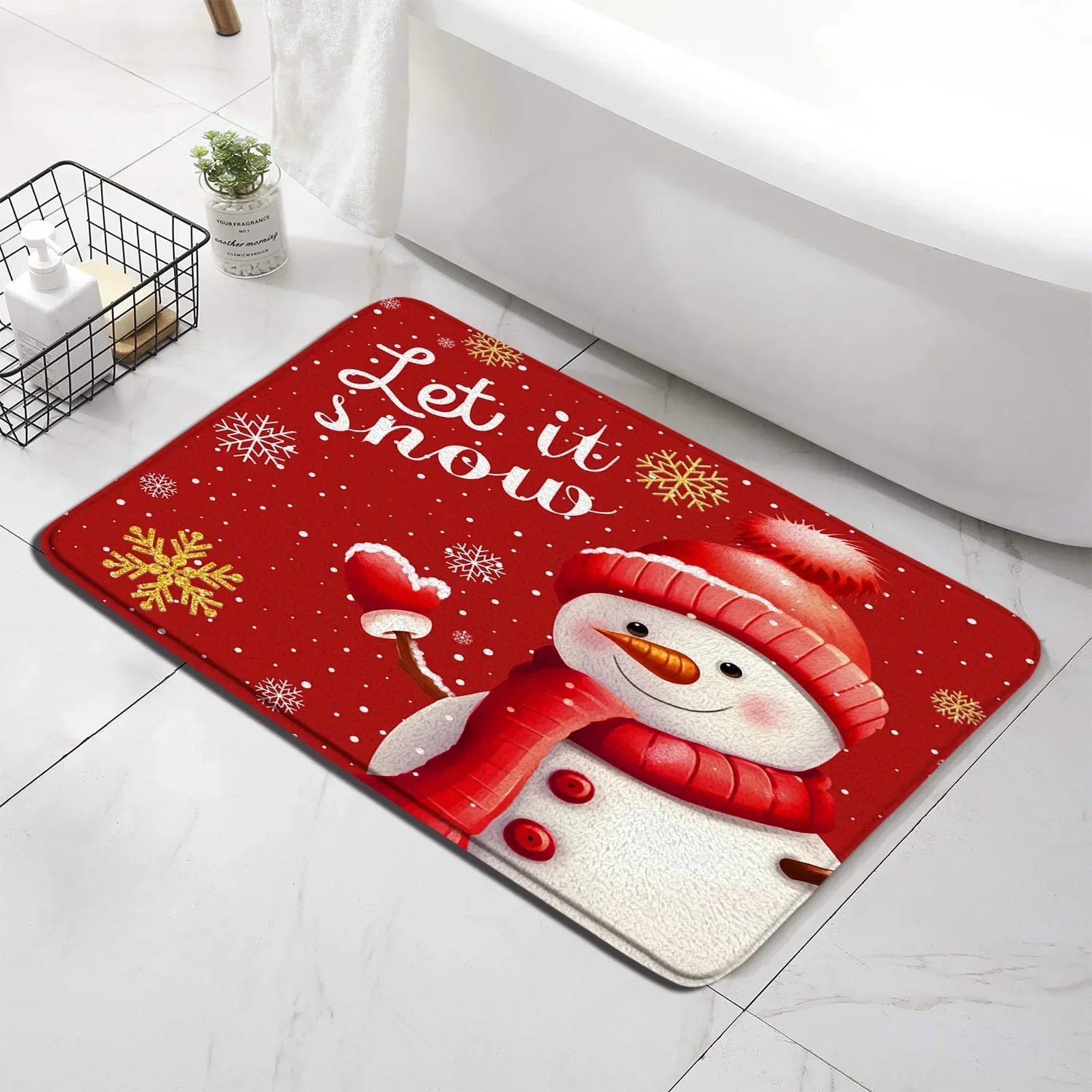 Festive Christmas Bath Mat Set with Santa & Reindeer - Image 4