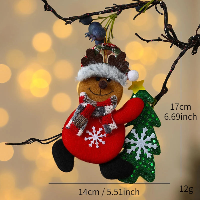 Charming Pink Christmas Doll & Animal Ornaments - Image 22