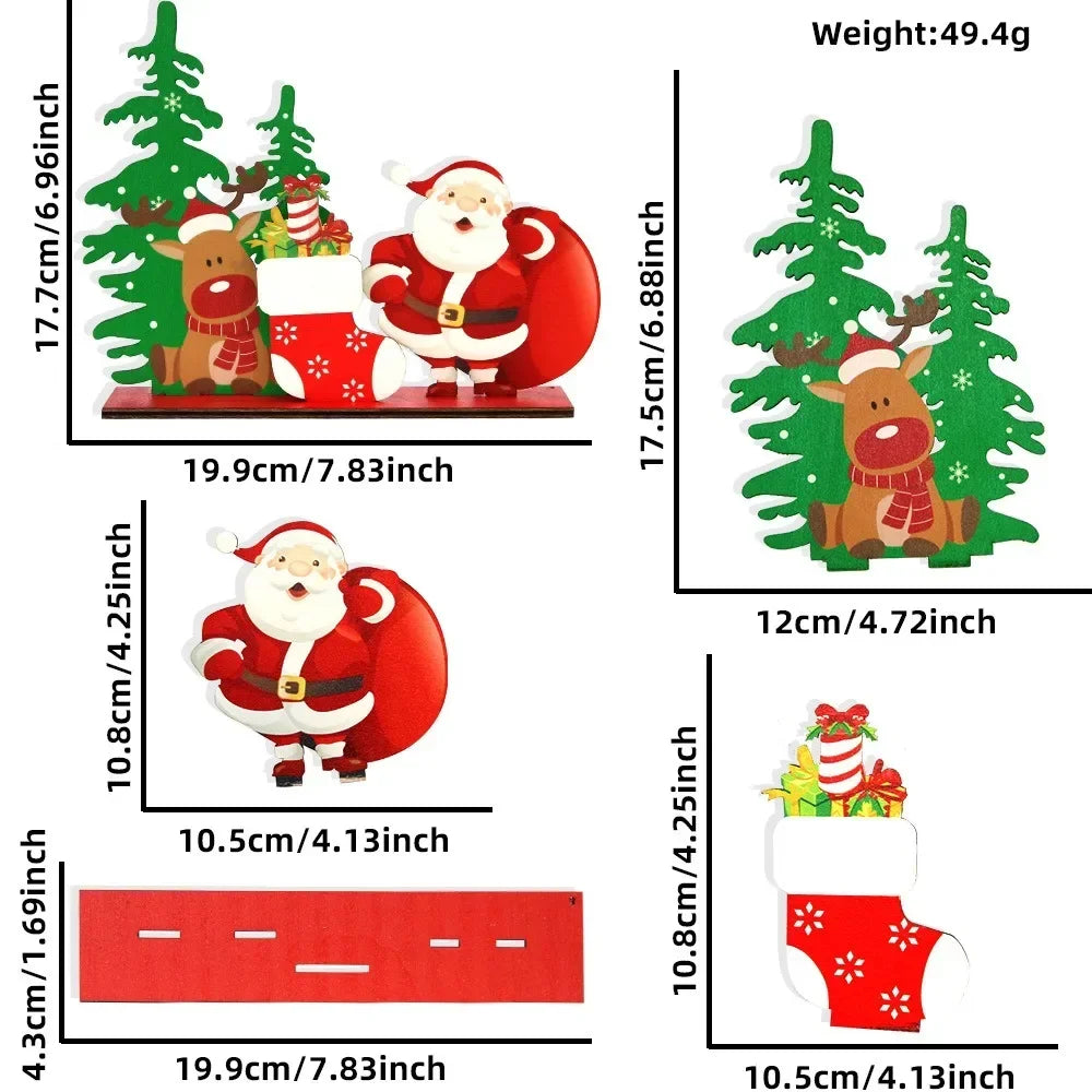 Charming Christmas Wooden Ornaments for Festive Decor - Image 17