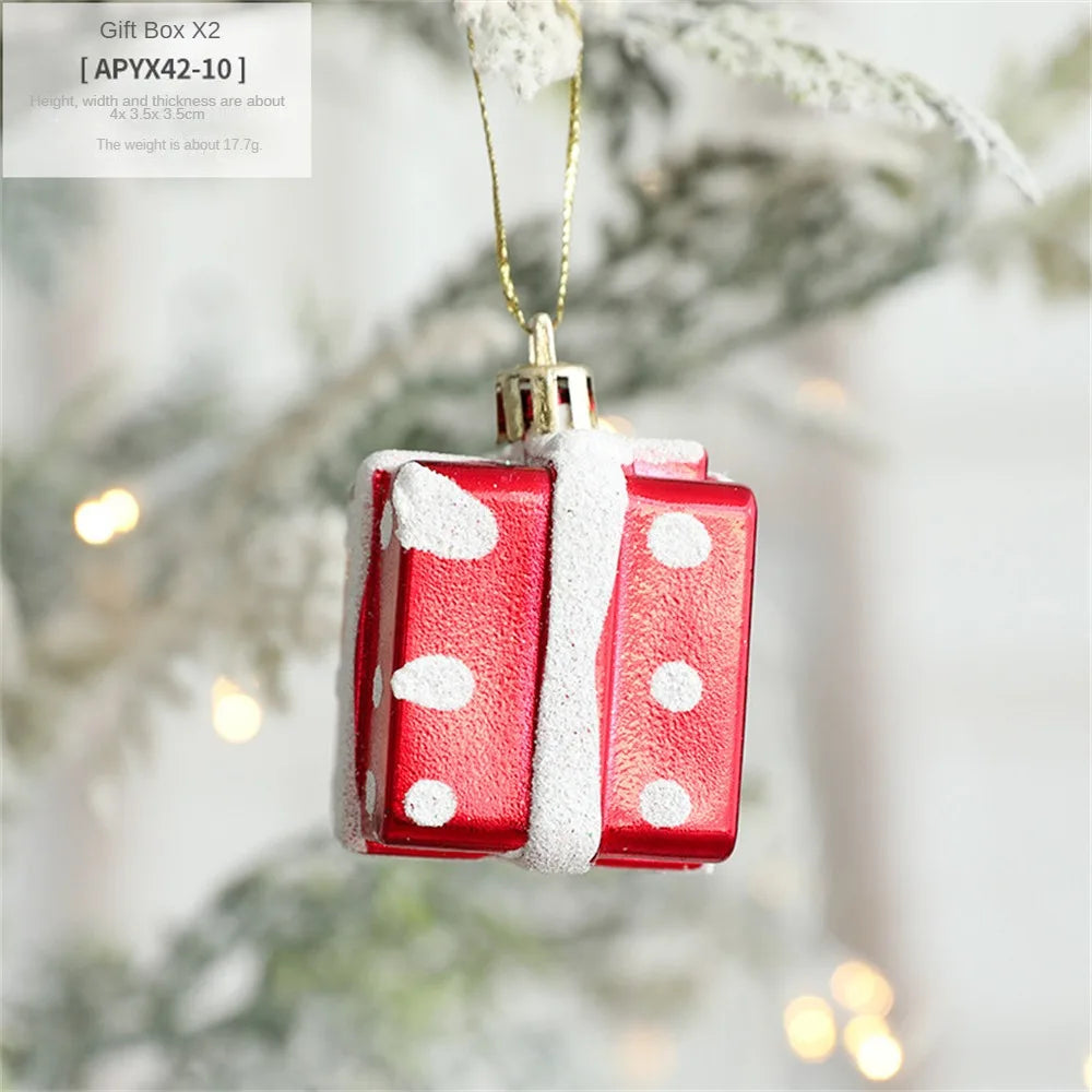 Red Gold Elk Christmas Ornament Set - 2pcs - Image 35