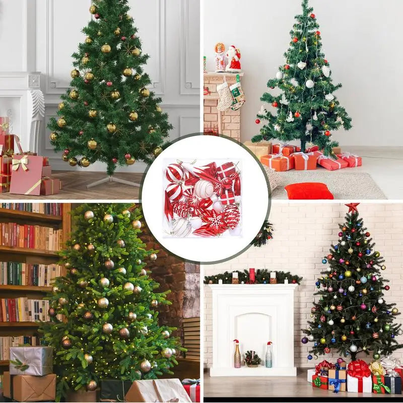 Vibrant Candy Cane Christmas Tree Ornaments Set - Image 6