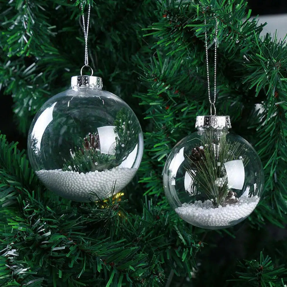 Transparent Fillable Christmas Baubles for Festive Decor