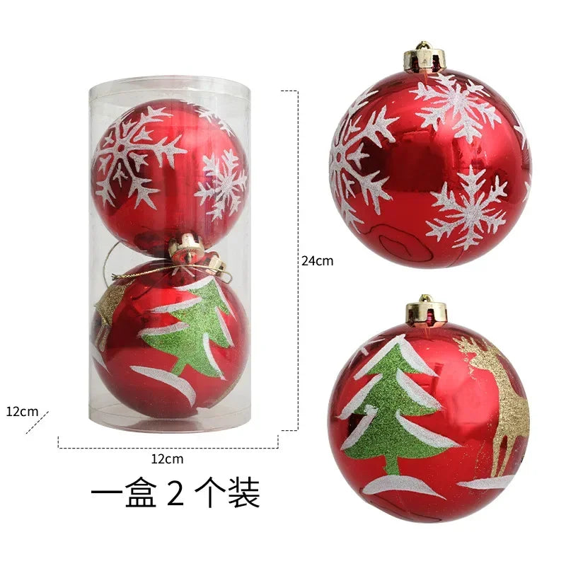 Vibrant 12CM Multicolor Christmas Ball Ornaments - Image 2