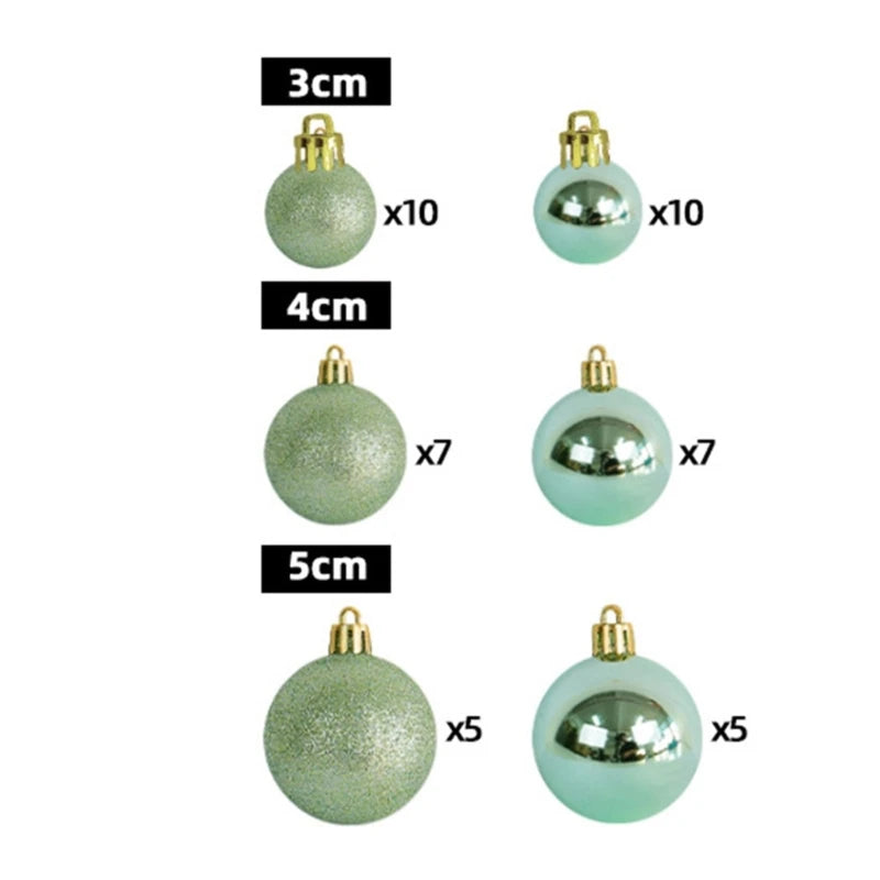 Versatile Shatterproof Christmas Ball Ornament Set - Image 15