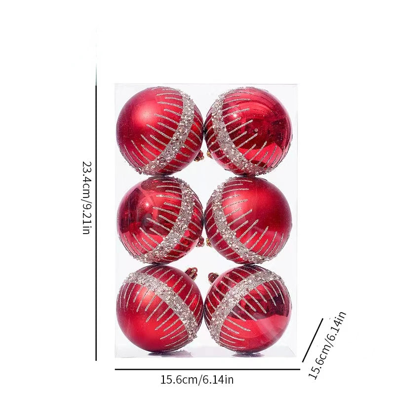 Shatterproof Red Christmas Ball Ornaments Set - Image 2